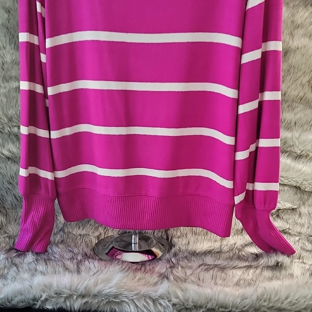 Sonoma Pink and White Knit Top - Picture 6 of 8
